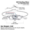 thumbnail image 6 of Silvora Women Heart Infinity Bracelet Synthetic Diamond Birthstone Sterling Silver Bracelet Birthday Gift for Mother Daughter - April, 6 of 9