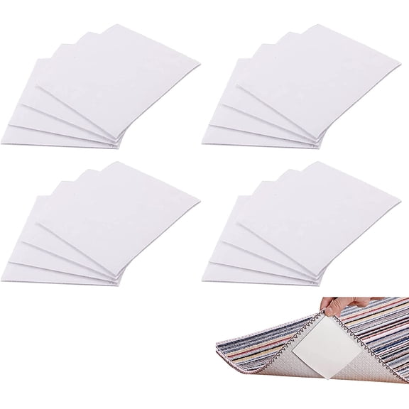 16PCS Rug Pad Gripper for Hardwood Floors,Washable Carpet Tape Non Slip Rug Pads Grippers Rug Corners to Hold Rug Down Nano Vacuum Tech Anti Slip Rug Grips Keep Your Rug in Place and Easily Peel Off