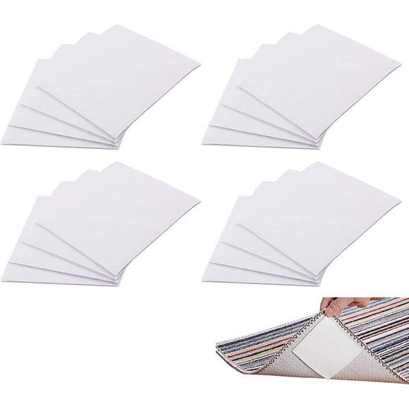 16PCS Rug Pad Gripper for Hardwood Floors,Washable Carpet Tape Non Slip Rug Pads Grippers Rug Corners to Hold Rug Down Nano Vacuum Tech Anti Slip Rug Grips Keep Your Rug in Place and Easily Peel Off