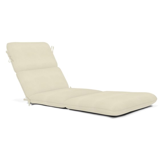 Casual Cushion Outdoor Chaise Lounge Cushion, Sunbrella Fade & Water Resistant for Pool-Side Chaise Loungers & Deck Recliners, 22.5"W x 74"L, 3.5" thick; Back 22.5"W x 28"L, 3.5" thick, Canvas Canvas