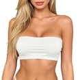 thumbnail image 2 of Womens Strapless Bandeau Tube Tops Stretchy Basic Scolid Corol Non-Padded Going Out Summer Shirts Crop Tank Top, 2 of 6