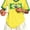 Brazil-yellow, variant on Women's Argentina Soccer Jersey T-Shirt V-Neck Light Blue and White Striped Short Sleeve Graphic Tee Casual Sports Game Day Top for 2026 Soccer Cup Football Fans