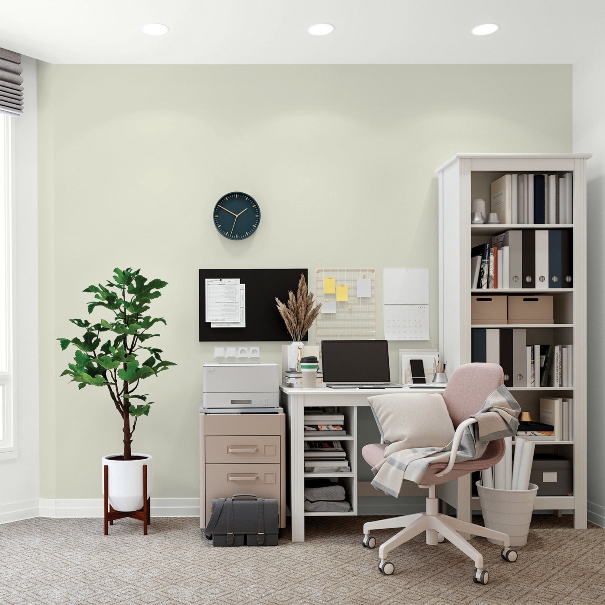 Glidden One Coat Pinch of Pistachio / Green Flat Interior Paint with Primer, 1 Quart