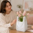 thumbnail image 2 of Decorative Vase,Handbag Shape Flower Holder for Table Shelf Desktop,Home Office Living Room Accent Centerpiece, 2 of 9
