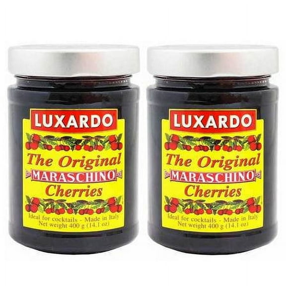 Luxardo Gourmet Maraschino Cherries - 400g Jar - 2 Pack