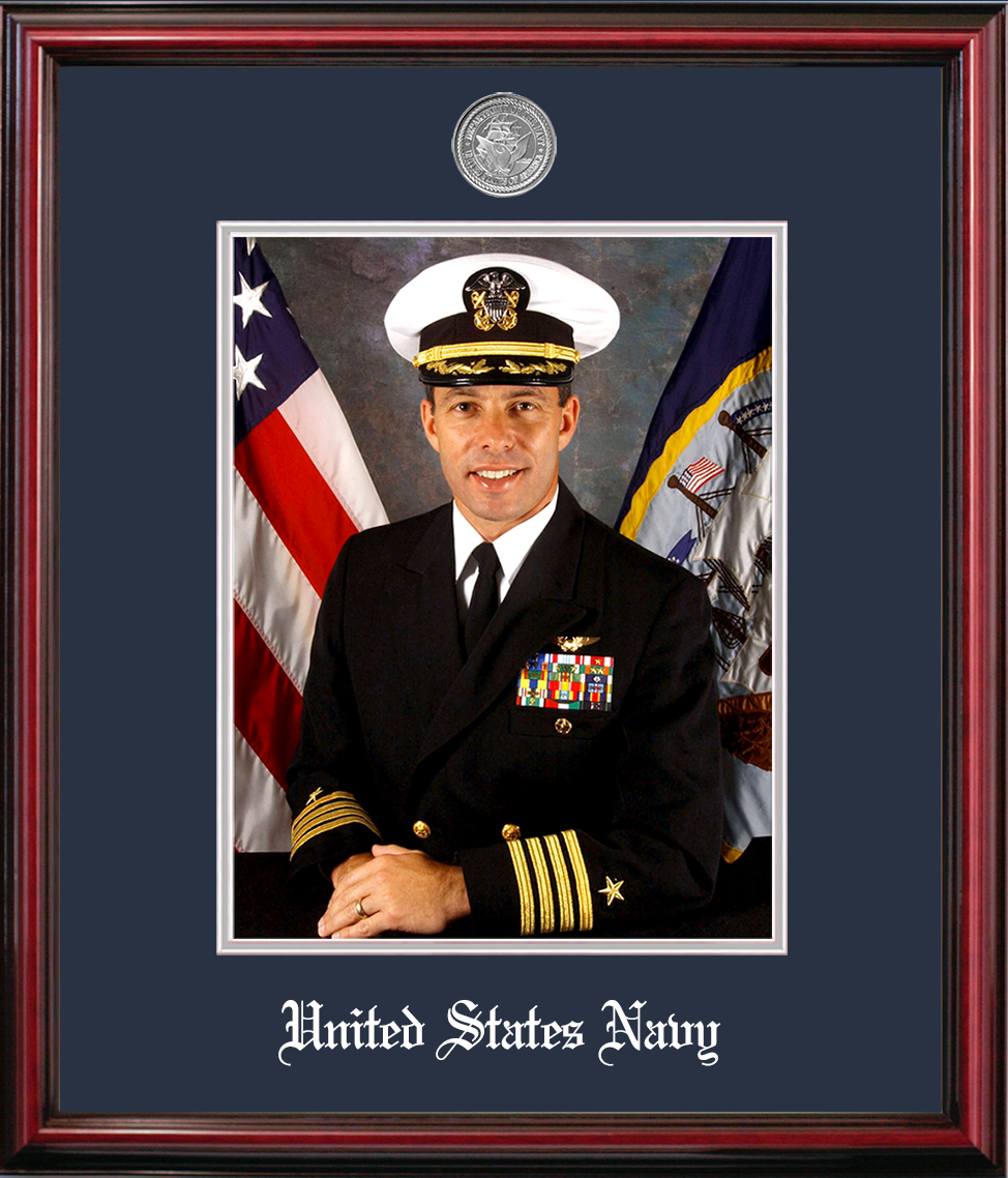 Patriot Frame S Navy 8x10 Portrait Petite With Silver Patriot Frame S Navy 8x10 Portrait Petite With Silver Medallion Com
