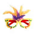 thumbnail image 4 of Monstrate DIY Plume anteojos marco carnaval gafas decorativas rendimiento mascarada vestido fiesta favores gafas amarillo Type2 NO2, 4 of 6