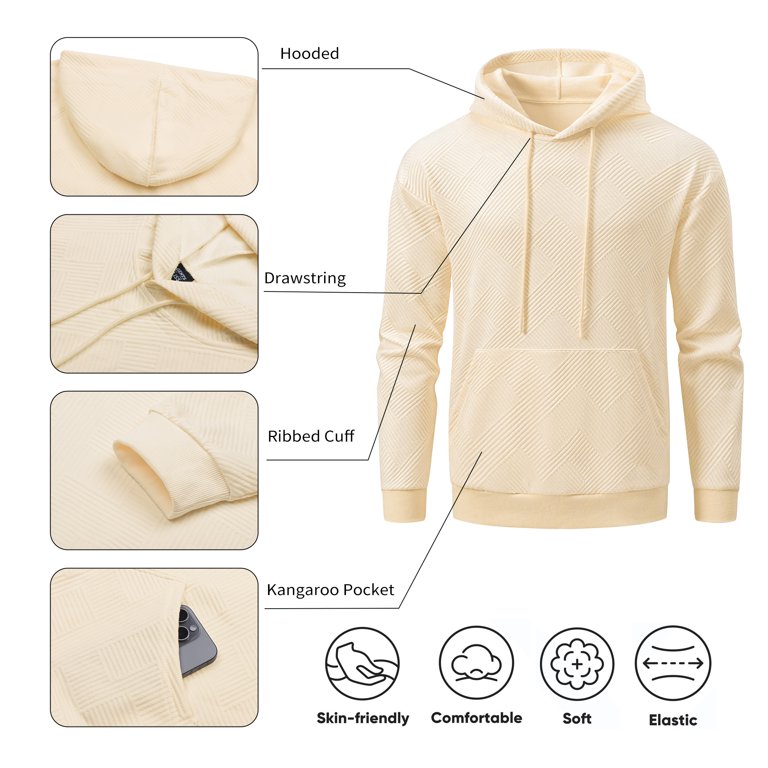 Gents Bliss Men's Geometric Texture Long Sleeve Hoodie photo 6