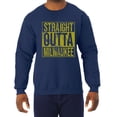 thumbnail image 2 of Straight Outta Milwaukee MIL Fan | Fantasy Baseball Fans | Mens Sports Crewneck Graphic Sweatshirt, Navy, 2XL, 2 of 4