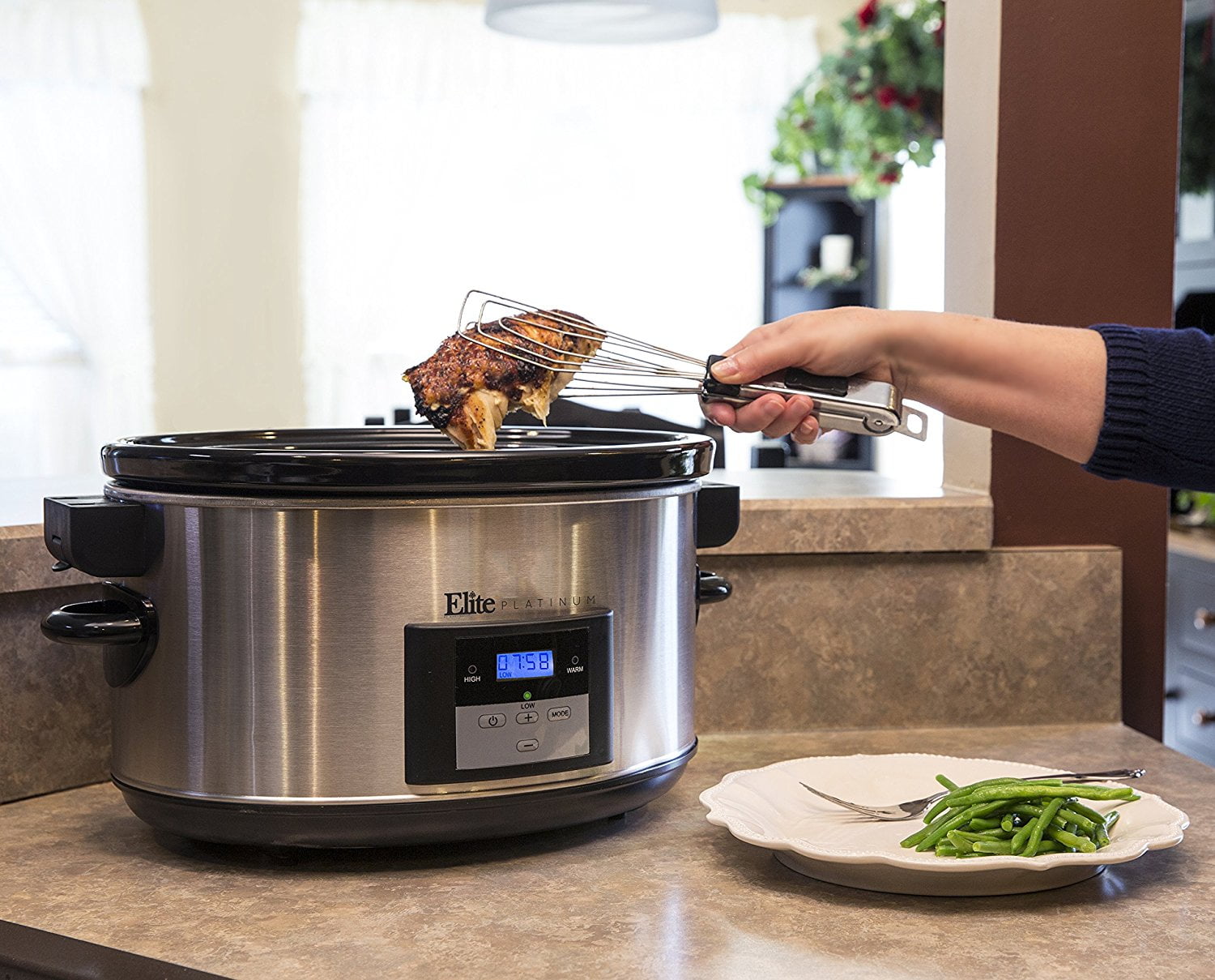 8.5 Qt. Deluxe Stainless Steel Slow Cooker with Glass Lid – Shop