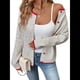 thumbnail image 2 of Cárdigan de Punto con Botones para Mujer, Suéter Informal de Cuello Redondo y Larga, Ropa de Abrigo. Gris L, 2 of 10