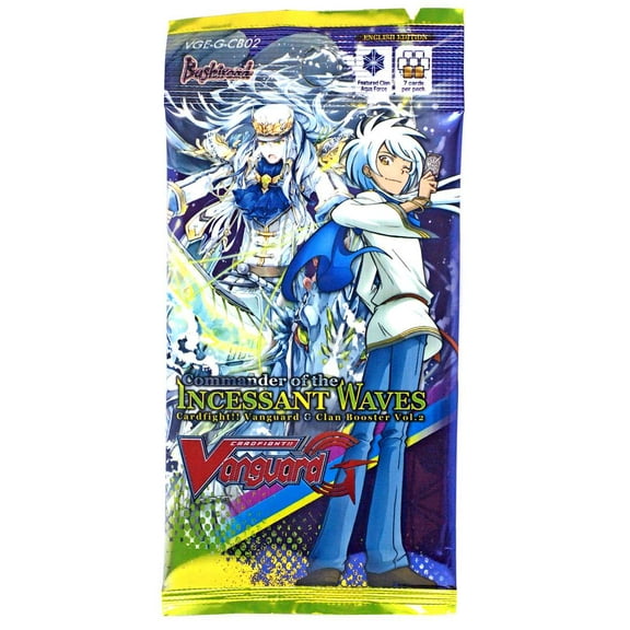 Cardfight Vanguard G Commander of the Incessant Waves Booster Pack (7 Cards)