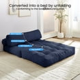 thumbnail image 4 of BALUS Folding Sofa Bed, Convertible Sleeper Couch with Foldable Memory Foam, Space-Saving Floor Bed for Living Room/Apartments, Blue, 4 of 6