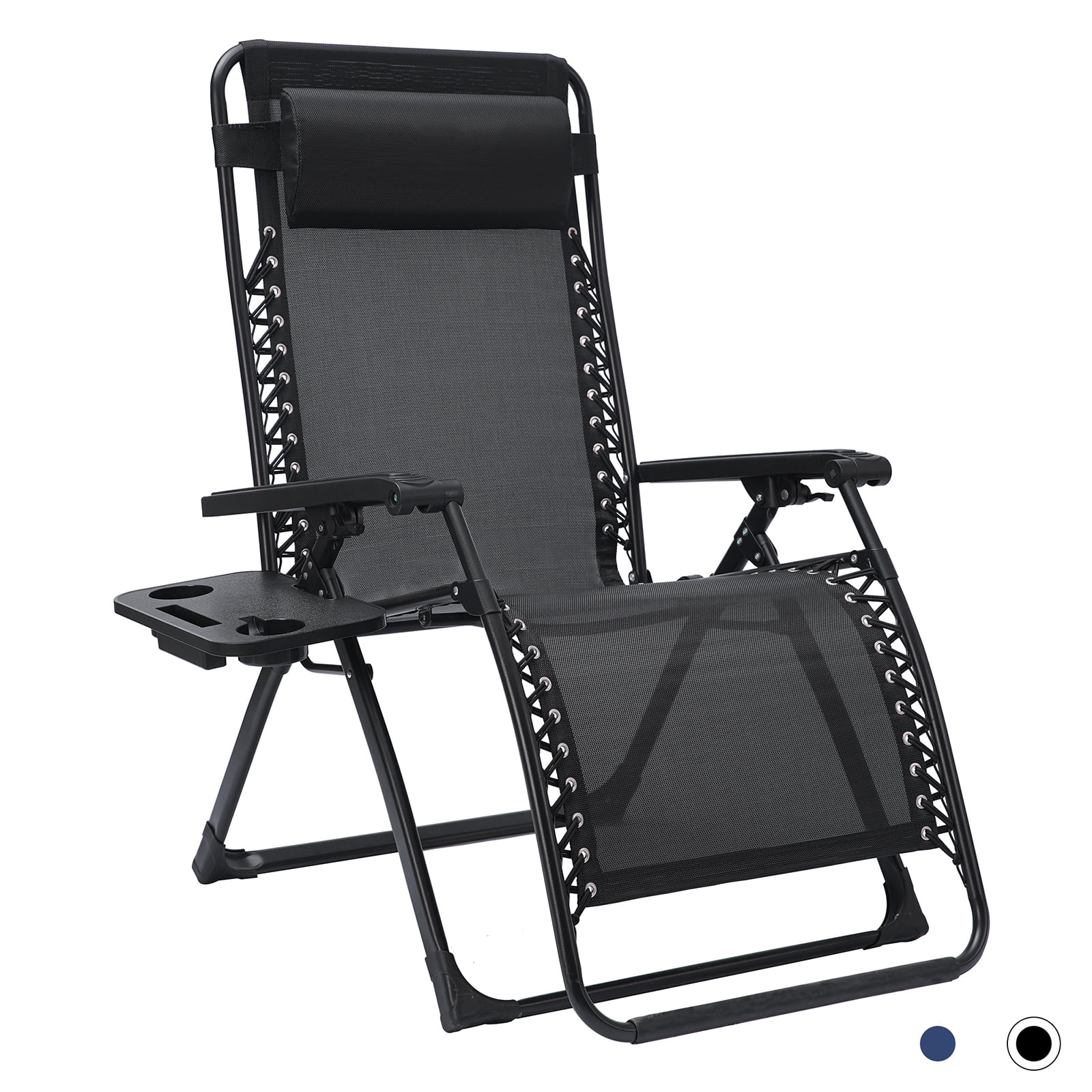 Details about   2 Piece Oversized Zero Gravity Recliner Lounger Outdoor Folding Patio Chairs 