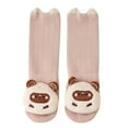 thumbnail image 2 of Avrnliq Cotton Kids Girl Socks (Ages 1-5) - Pink Non-Slip Sole Dots, 3D Cartoon Animal Toe Mid-Calf Socks, Soft Skin-Friendly for Daycare & Daily Wear,Size S, 2 of 3