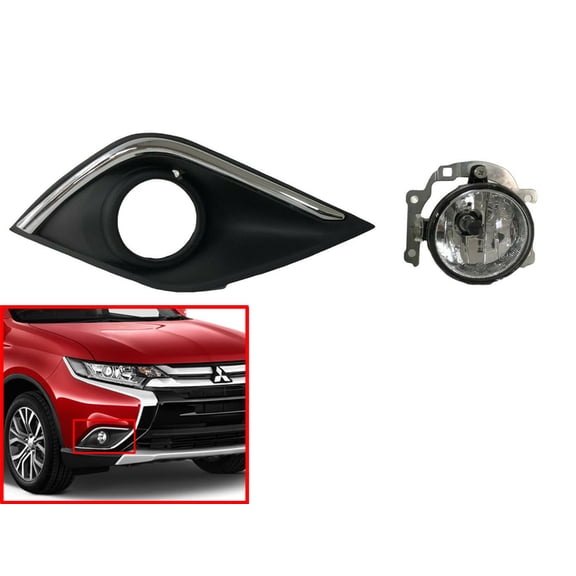 2016 2017 2018 2019 Compatible With Mitsubishi Outlander Front Bumper Fog Light Lamp With Cover Right Passengerr Side