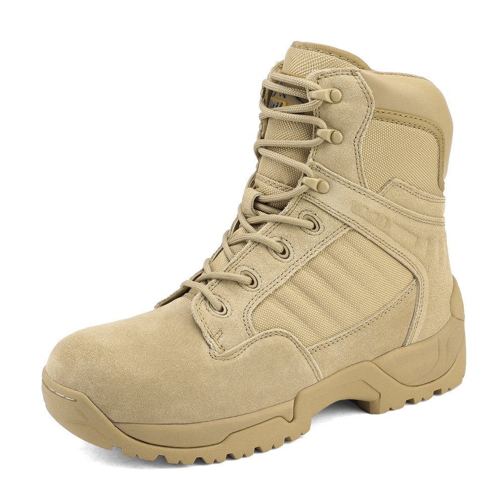 NORTIV 8 NORTIV 8 Mens Hiking Combat Ankle Boots Side Zipper Military