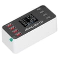 thumbnail image 1 of 8 Port Desktop Usbwith PD Digital Display, Desktop UsbHub Multi Port Charging Station for Phone Tablet, 100-240V Compatible, 30W Output, 1 of 8