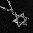thumbnail image 3 of Unisex Hip Hop Hexagram Shape Pendant Necklace Chain Fashion Jewelry Accessory, 3 of 5