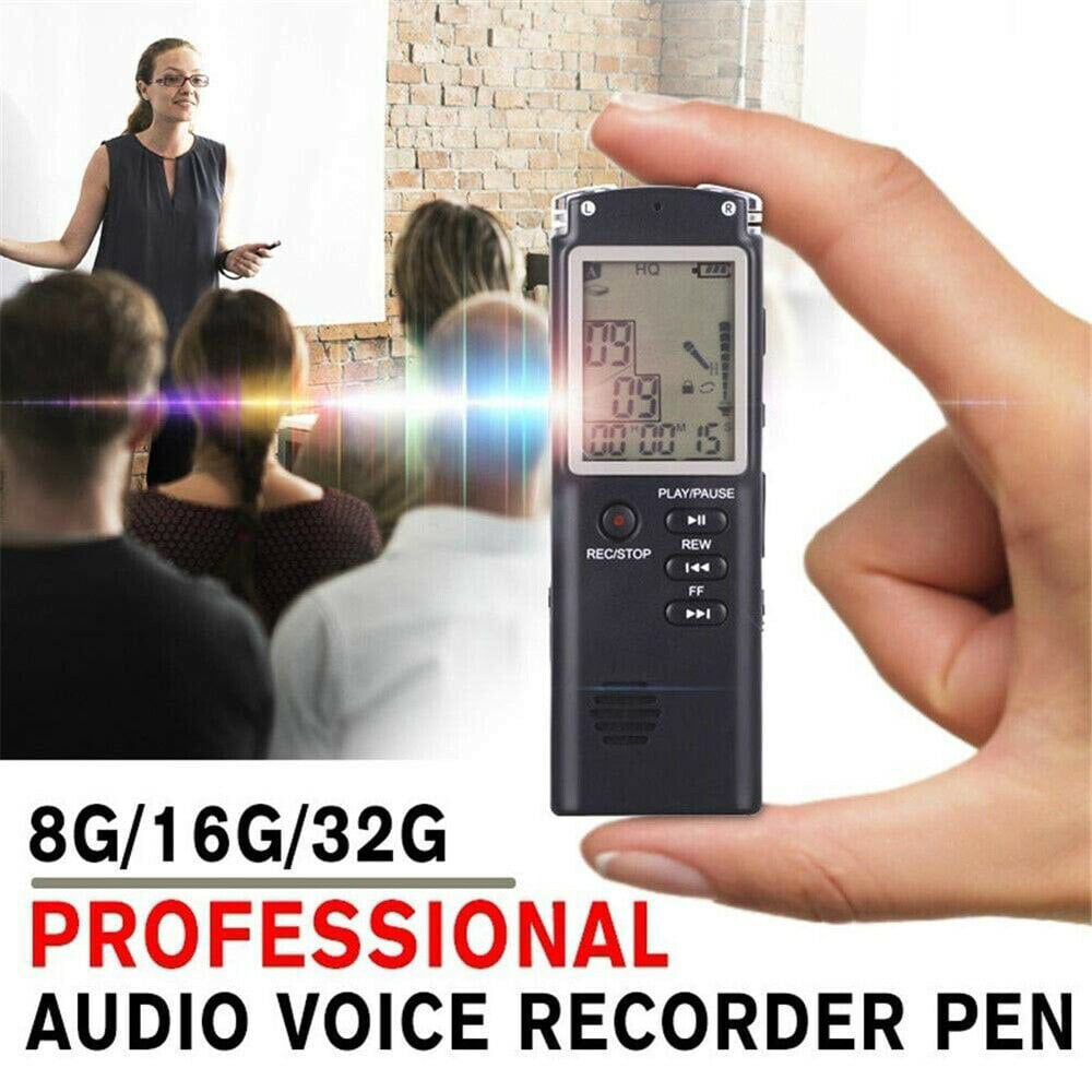 Voice Recorder Digital Sound Audio Dictaphone Rechargeable MP3 Player 32G 