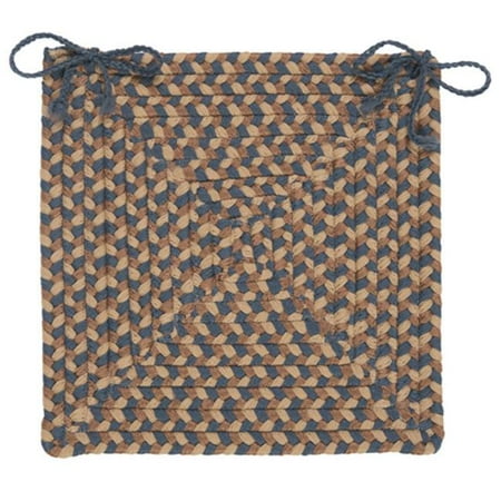 

Colonial Mills 15 Brown Beige and Blue Handmade Braided Chair Pad