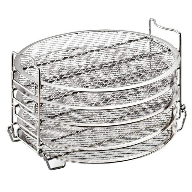 1 Set 5 Layers Dehydrator Rack Air Fryer Cooker Rack Stainless Steel Stand Accessories Compatible with Ninja Foodi Grill 6.5 Quarts and 8 Quarts (Assorted Color)