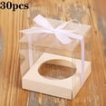thumbnail image 2 of SUTENGDA 30 Pcs Boîtes-Cadeaux Pliantes en Plastique Transparent avec Rubans - Parfaites pour Noël Mariages Anniversaires et Décorations de Fête Couleurs Assorties (Rose Jaune Orange Bleu Blanc) Cadeau Pr, 2 of 6