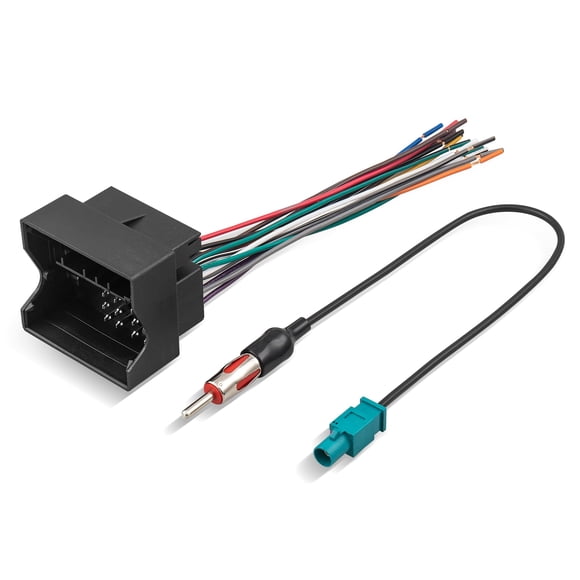 Arnés de cableado estéreo con adaptador de antena Fakra para BMW/VW/Audi