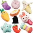 thumbnail image 2 of 9PCS Small Dogs Puppy Squeaky Dog Toys, Cute Variety Colors Designs to Bite, 2 of 6
