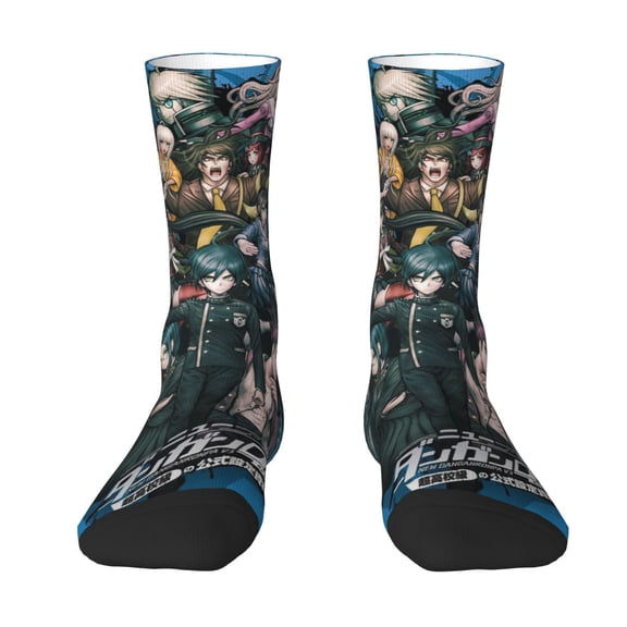 danganronpa Socks Athletic Sport Colorful Novelty Graphic Crew Tube Socks Warm For Men WomenPerfect Gift