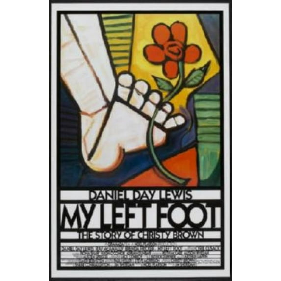Western Graphic My Left Foot Movie poster 16x24 Color Category: Multi, Unframed, Ages: Adults