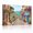 D, variant on XaaKee Canvas Wall Art Prints Sicilian Coast View Scenic Painting Illustrated Wall Art Inner Framed 18*12Inch