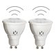thumbnail image 1 of 2-Piece 230V PIR Motion Sensor Light GU10 LED 3W Automatical On/Off No Switch Public Area Corridor Aisle Passageway Lighting, 1 of 4