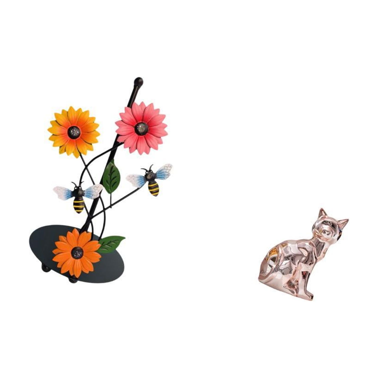 Fiocias Cat Paper Towel Holder Dispenser Non Slip Vertical Tissue Holder Rack Decorative Figurine Animal Sculpture Art Craft Ornament for Home Fireplace