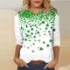 thumbnail image 2 of Mujeres 3/4 Manga Tops Y Blusas Impresas Cuello Redondo Camiseta Blusa de Moda para Ocasional, Fiesta, Trabajo, 2 of 5