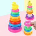 thumbnail image 4 of EASTIN Baby Toy Duck Stacking Ring Toy Kids Toss Stacking Up Early Learning Toy with 9 Colorful Rings and 1 Duck, 4 of 5