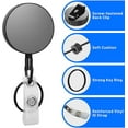 thumbnail image 4 of 3 Pcs Heavy Duty Badge Reels Retractable Badge Holder,  Metal Retractable Keychain Badge Reel ID Badge, 4 of 7