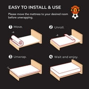 MLILY Manchester United Theatre 12 inch Memory Foam Mattress, Twin Size Mattress in a Box, Medium Plush, Tencel Fabric