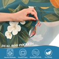 thumbnail image 4 of Yayeee Kitchen Valance Rod Pocket 54" x 18" Living Room Window Curtain, Green Floral Orange, 4 of 6