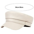 thumbnail image 6 of Grandest Birch Women Extended Brim Beret Hat Flat Dome Faux Leather Newsboy Hat Outdoor Solid Color Leisure Hat Streetwear ,Gift, 6 of 7