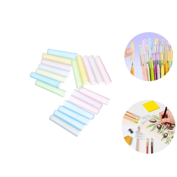 Portable Pencil Caps,Reusablr Wooden Pen Tip Protector Cover for Classroom,QZS Colorful Portable Pencils Toppers for Home,70Pcs
