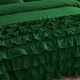 thumbnail image 6 of DNG Creations 1 Piece Vintage Ruffle Duvet Cover 100% Egyptian Cotton, 800 Threads Count - With Zipper & Corner Ties ( Full/Queen - Solid Green ), 6 of 7