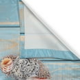thumbnail image 3 of Ambesonne Letter L Kitchen Curtains, Ocean Inspired Theme, 55"x39", Dark Coral Pale Blue, 3 of 3