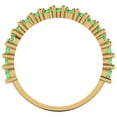 thumbnail image 5 of 0.98 ctw Wedding Band for Women - 14K Yellow Gold Simulated Green Diamond Stackable Eternity Ring, 5 of 6