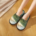 thumbnail image 6 of Fotbe Lake Forest Dinosaur Pattern Women's Fuzzy Slippers Plush Slippers Fluffy Winter House Shoes Indoor and Outdoor-Large, 6 of 8