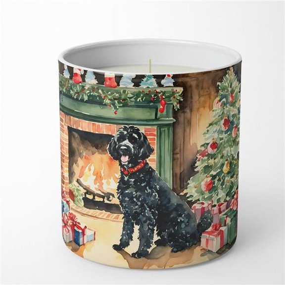 Carolines Treasures DAC2729CDL 3.25 x 3.75 x 3.25 in. Portuguese Water Dog Cozy Christmas Decorative Soy Candle