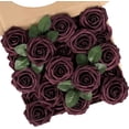 thumbnail image 1 of Hongchun Artificial Flowers Roses, 25 Pcs Decorative Flowers Fake Roses with Stems, 1 of 5