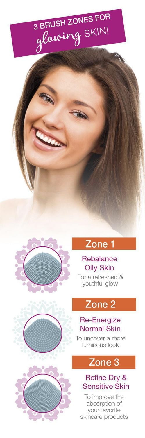True Glow® SKINPOD Brosse nettoyante en silicone