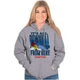 thumbnail image 3 of All Downhill From Here Denver CO Unisex Fleece Graphic Zip Up Hoodie Brisco Brands 2X, 3 of 5