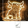 thumbnail image 3 of Highland Cow LED Neon Sign - USB-powered wall decor with a cute Scottish cow design. Perfect for farmhouse bedrooms, man caves, or game rooms. Easy plug-and-play installation., 3 of 5
